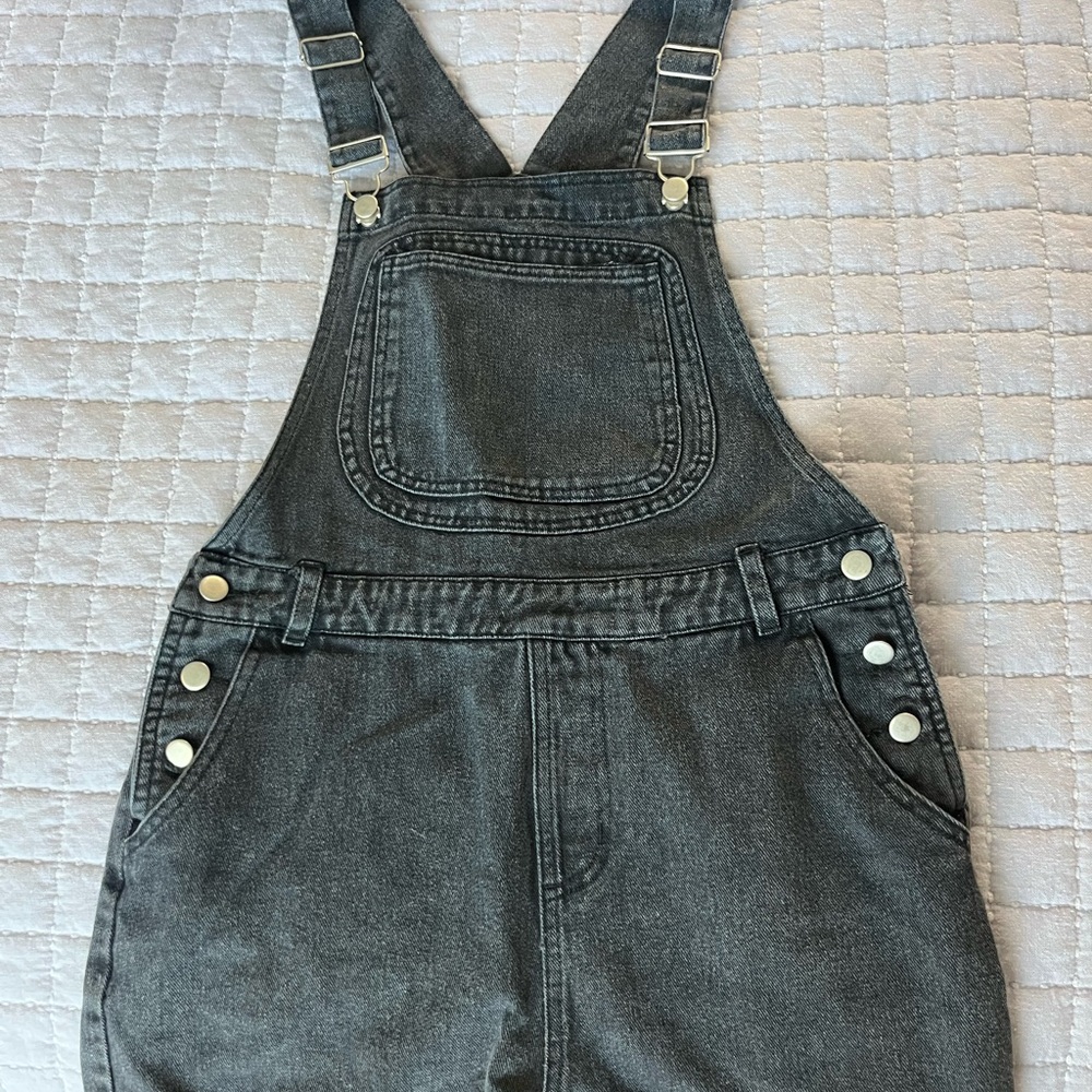 Honey Punch Charcoal Overalls